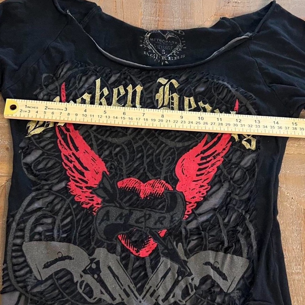 United Rockers Black distressed‎ Tee size Small View 6